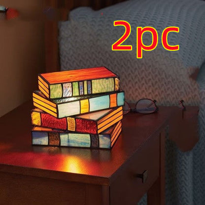 BowLift Desk Lamp with Stacked-Book Design for Stylish Illumination