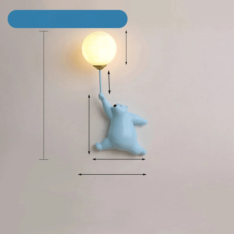 LZINA™ | FairyGlow – Cartoon Wall Light for Kids | Magical Night Light with 3D Moon Design