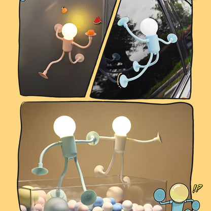 LZINA™ | Creative Bendable Cartoon Night Light with Suction