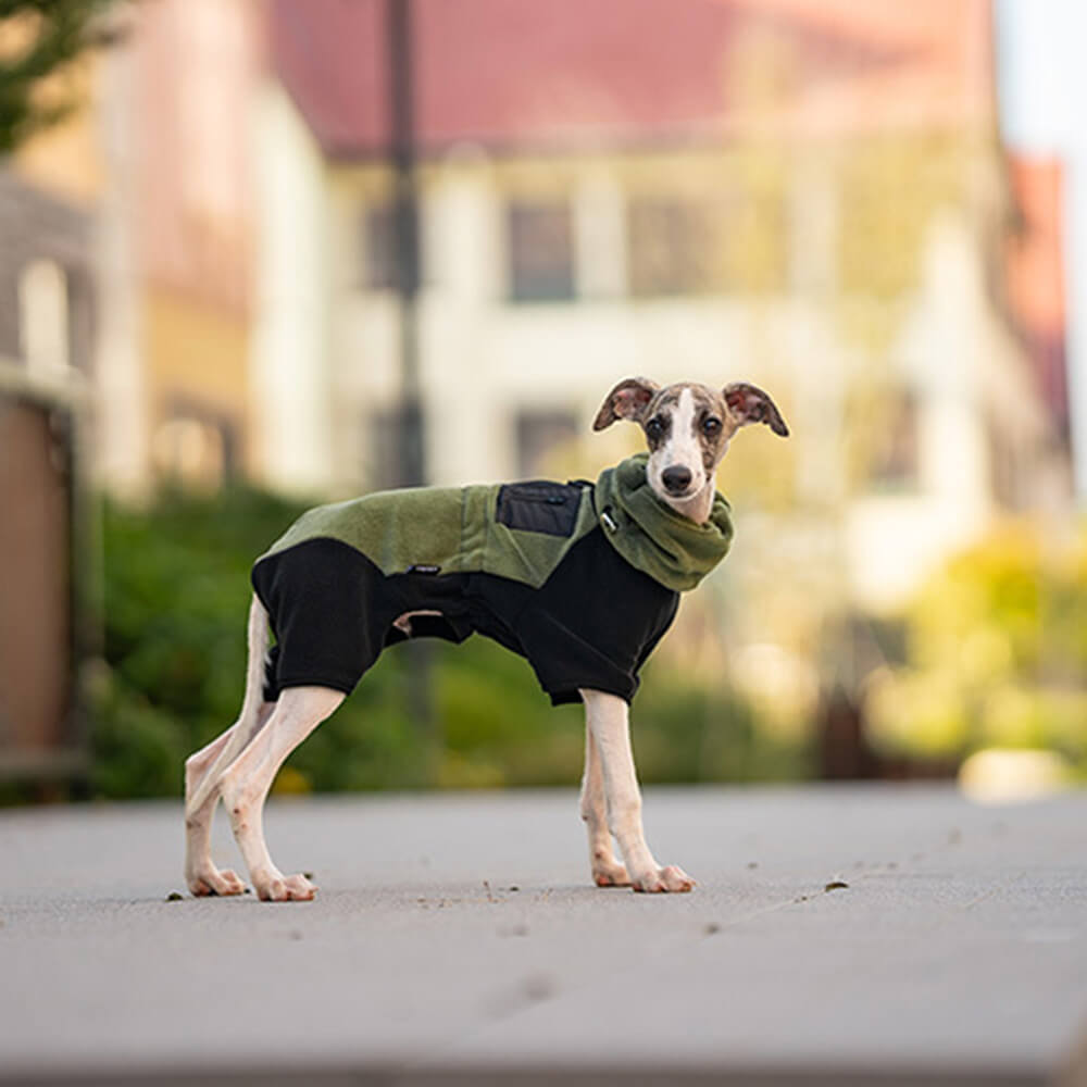 BowLift | Full Protection Polar Fleece Dog Overall with Removable Collar