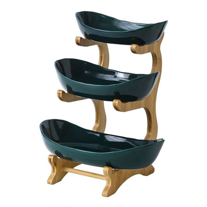 BowLift | FruitTriad | Three-tier fruit bowl made of plastic