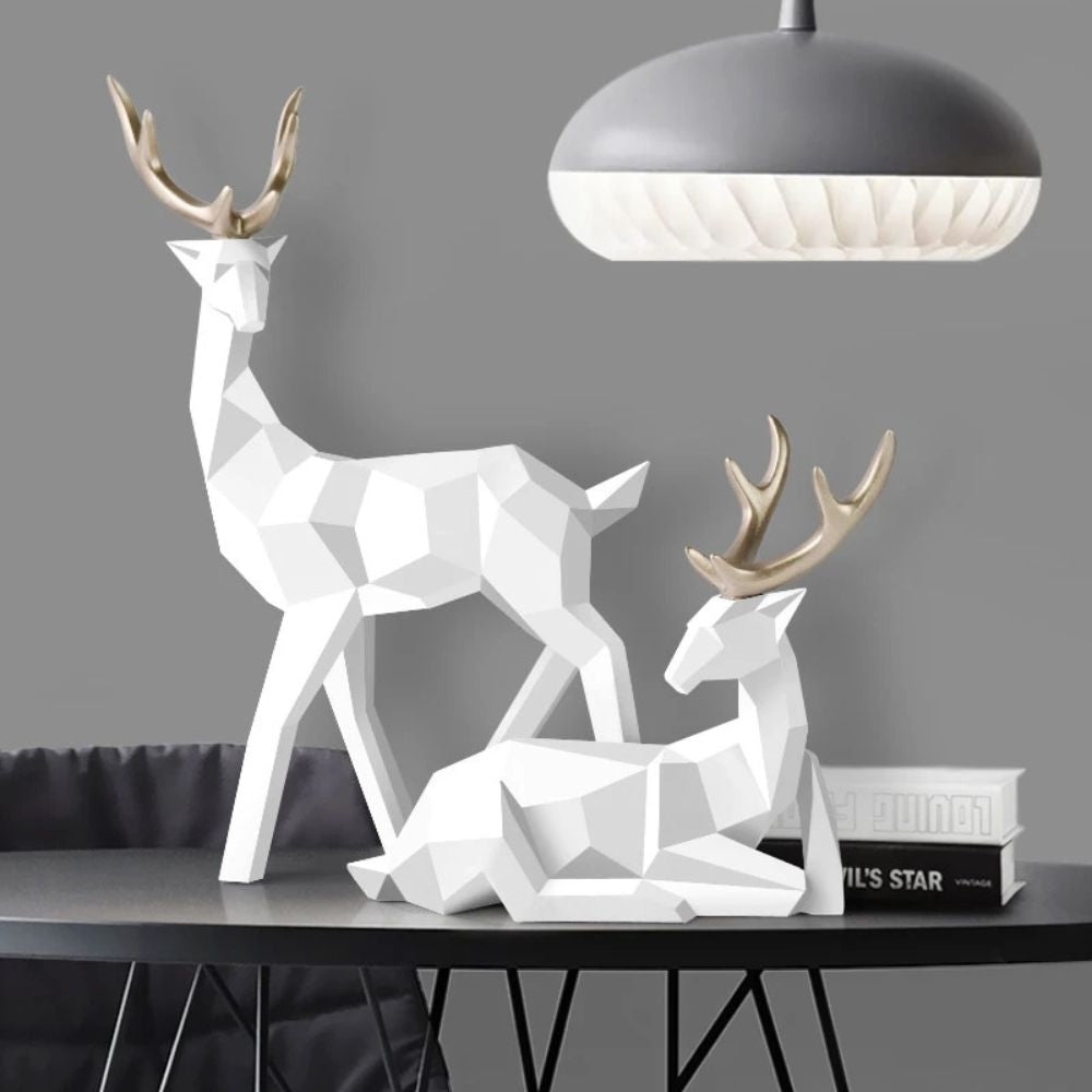 LZINA™ | Geometric Deer Statue