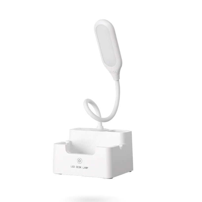 BowLift Desk Lamp with Built-In Phone Holder