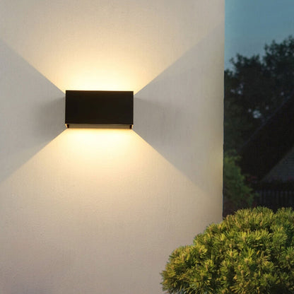 LZINA™ | Modern waterproof rectangular LED wall light for outdoor use with up and down lighting