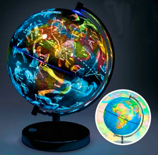 LZINA™ | World Globe Led Constellation Map & Night Light