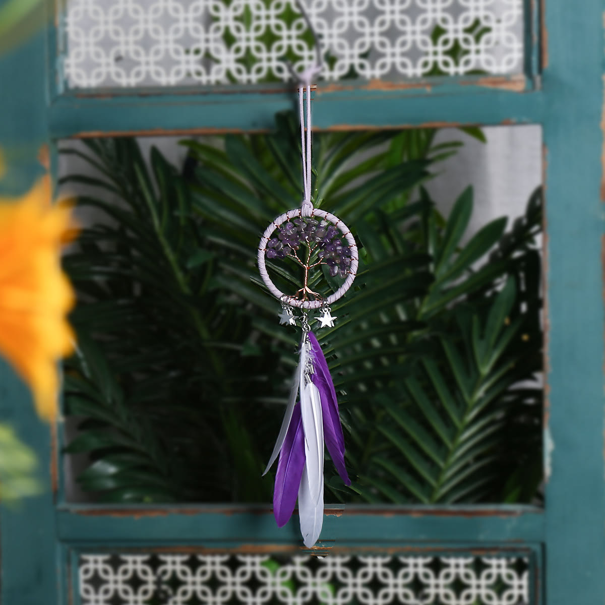 LZINA™ | Tree of Life Gemstone Dreamcatcher Hanging Jewelry