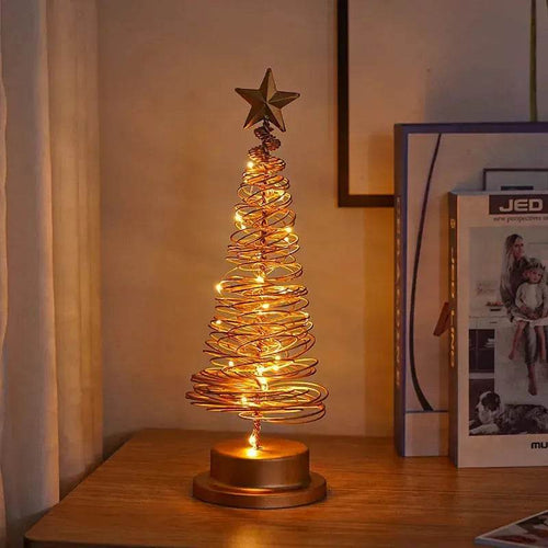LZINA™ | Spiral LED Light Christmas Tree Decoration Night Light Ornaments