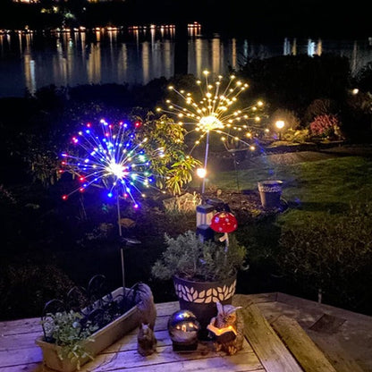 BowLift | 4 Piece Solar Firework Garden Lights - Weatherproof LED Decorative Lighting, Solar Energy for Garden and Patio