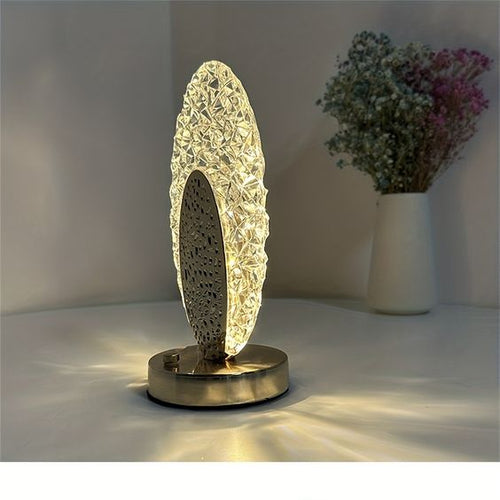 BowLift Peacock Table Lamp - Modern Luxury with CrystalGlow