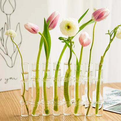 LZINA™ | Flexible Flower Vases with Hinges | Modern Glass Tube Vase