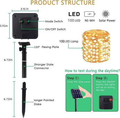 BowLift Solar-Powered Mini String Lights for Cozy Outdoor Ambiance