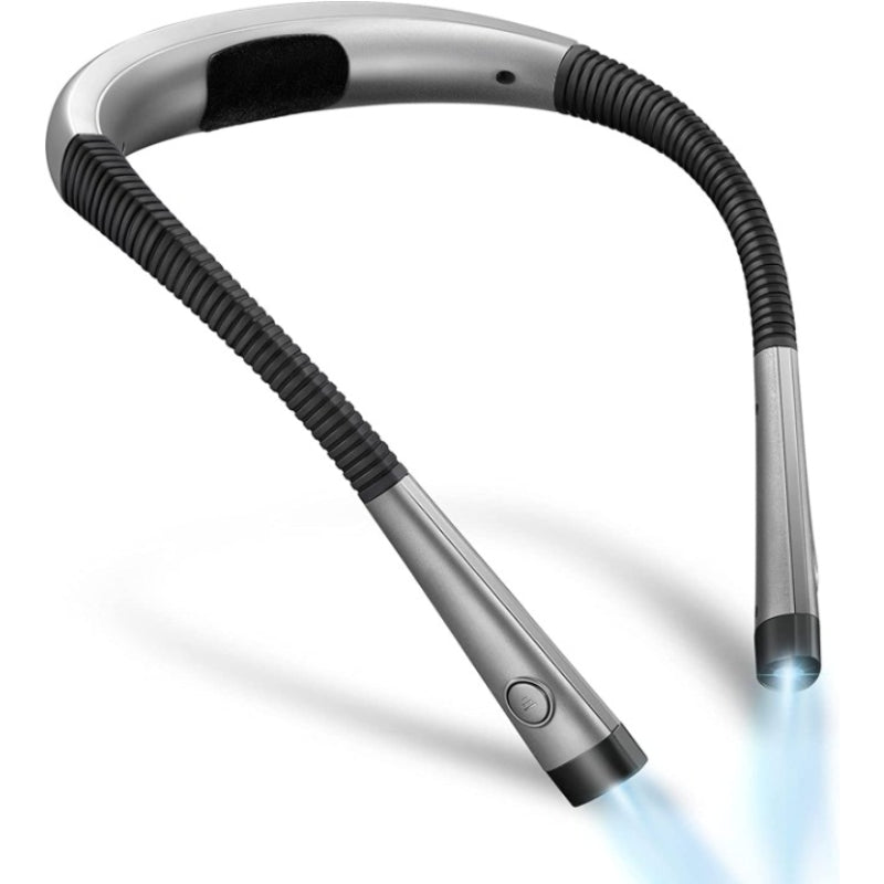 BowLift LED Neck Reading Lamp — Hands-Free Bedtime Book Light, 3 Color Modes, 6 Brightness Levels, Flexible Arm, Rechargeable & Durable, Ideal for Reading, Knitting, Camping, and Repairs