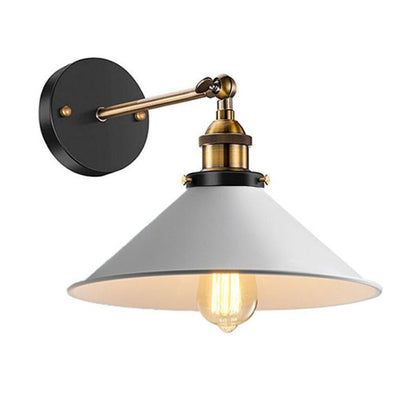 BowLift White Industrial Vintage Wall Sconce Light — Timeless Industrial Charm for Your Space