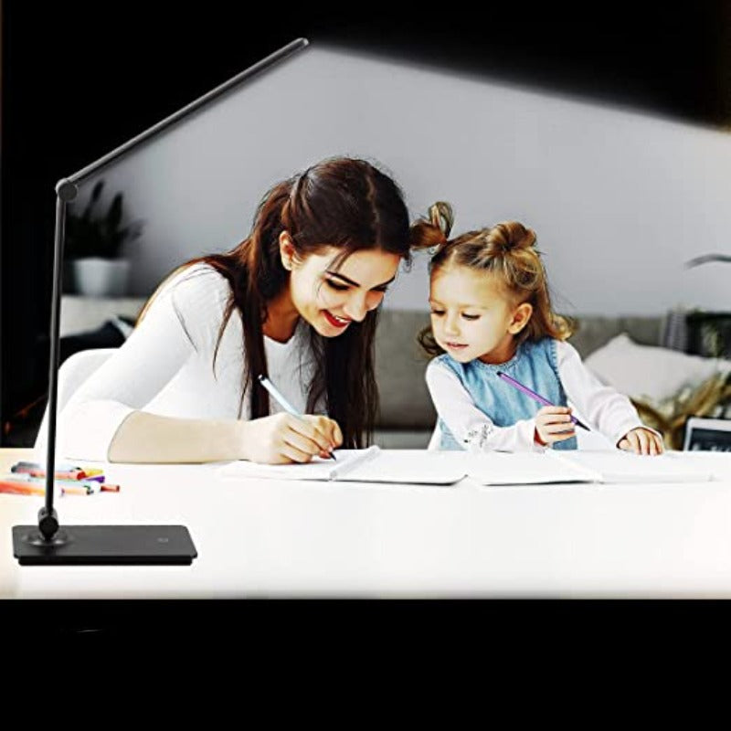BowLift LED Desk Lamp with Touch Control, 3 Brightness Levels, Dimmable Adjustable Arm, Foldable Lamp for Desk, Bedroom and Office