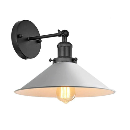BowLift White Industrial Vintage Wall Sconce Light — Timeless Industrial Charm for Your Space