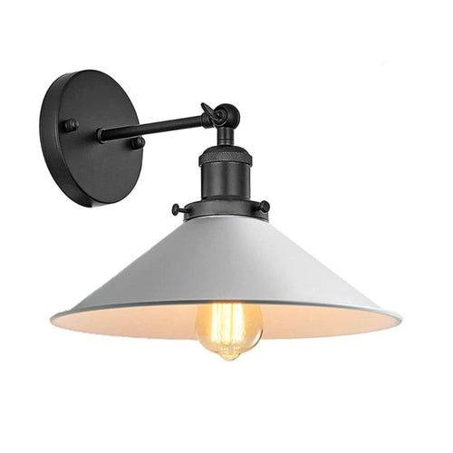 BowLift White Industrial Vintage Wall Sconce Light — Timeless Industrial Charm for Your Space