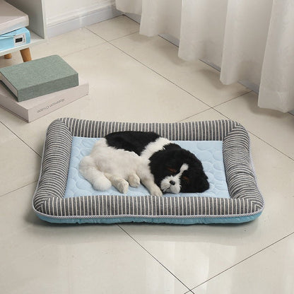 Cooling mat for pets with raised padded edge | Bowlift