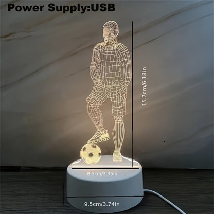 BowLift Soccer Player 3D Lamp – Bring a Dynamic, Sporty Glow to Your Space