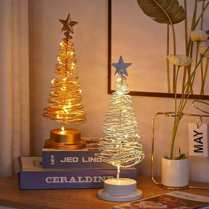 LZINA™ | Spiral LED Light Christmas Tree Decoration Night Light Ornaments
