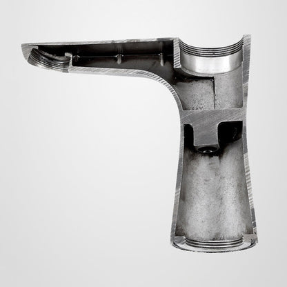 BowLift | Modern Basin Tap Monochrome Center Mount Low Arc Faucet for Bathroom