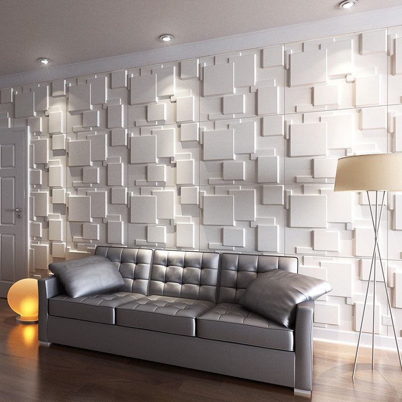BowLift | Square Interior Wall Cladding Peel and Stick Texture Effect Wall Cladding