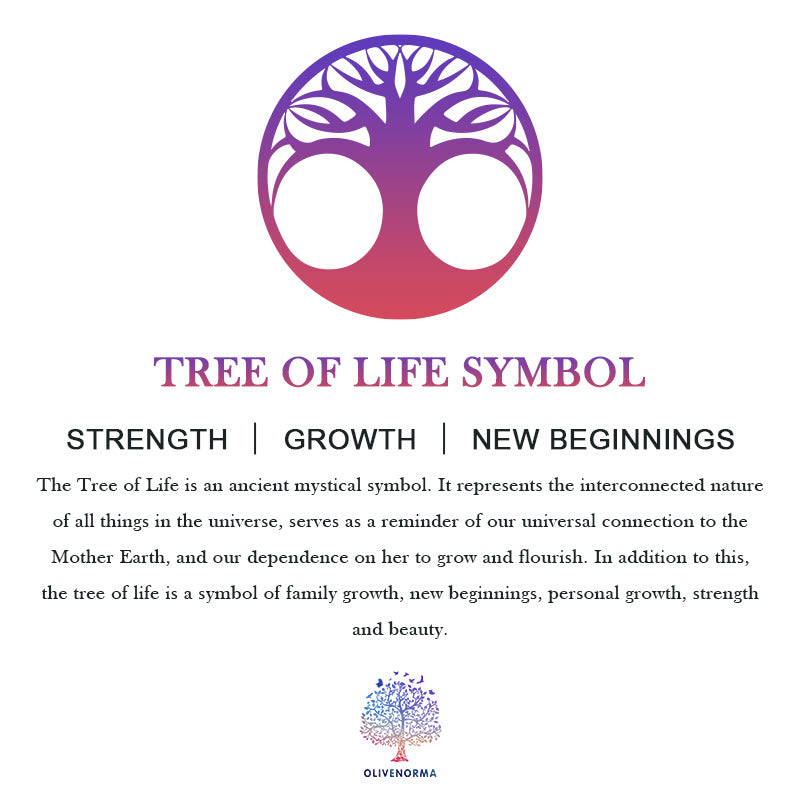 LZINA™ | Crystal Tree of Life 6 Rings Wall Decor Ornament