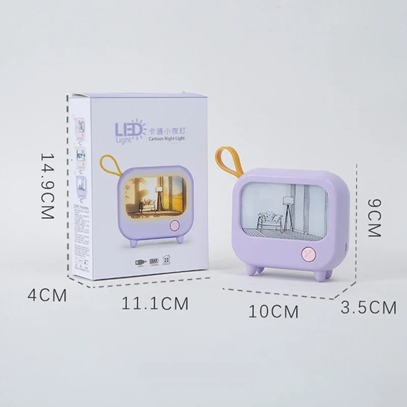 LZINA™ | Mini TV Painting LED Night Light