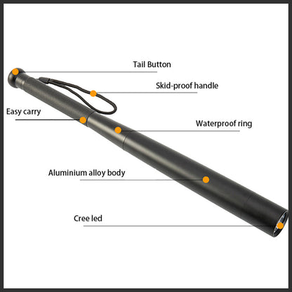 BowLift | Baseball Bat Shaped LED Flashlight | Aluminum Alloy, 3 Lighting Modes | Emergency & Utility Use