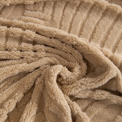 BowLift | Herringbone Leaf Design Fleece Sofa Cover
