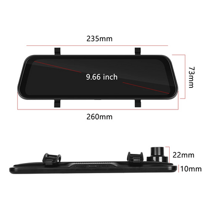 BowLift | VisionMirror Pro – Ultra HD Mirror Dash Cam with Wireless CarPlay & Android Auto