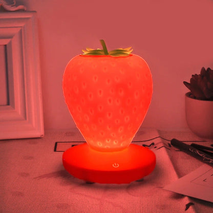 BowLift Strawberry Nightstand Lamp - Cozy Soft-Glow Bedside Light