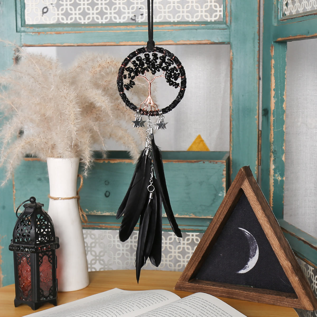 LZINA™ | Tree of Life Gemstone Dreamcatcher Hanging Jewelry