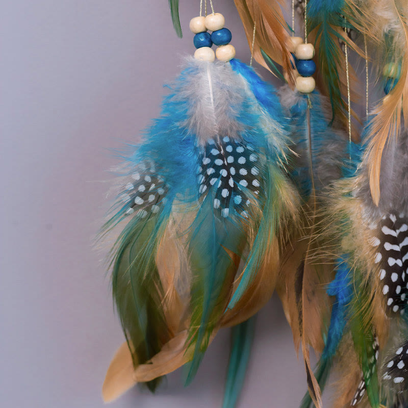 LZINA™ | Turquoise Tree of Life Feather Dreamcatcher