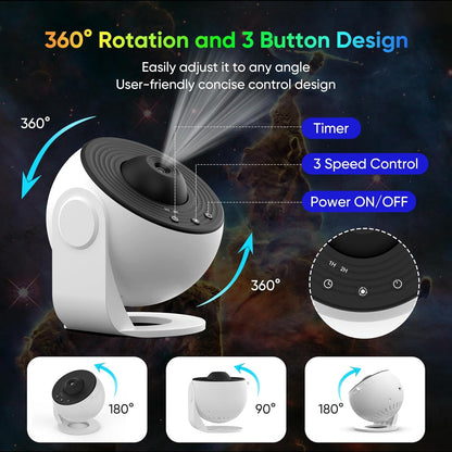 BowLift 360° Planetarium Projector — Immersive Night Sky Experience for Deep Relaxation & Stress Relief