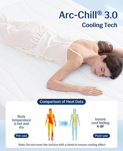 Cooling Mattress Pad King, Upgraded  3.0 + PCM Cooling Washable Mattress Protector for Hot Sleepers, White | Bowlift