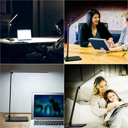 BowLift LED Desk Lamp with Touch Control, 3 Brightness Levels, Dimmable Adjustable Arm, Foldable Lamp for Desk, Bedroom and Office
