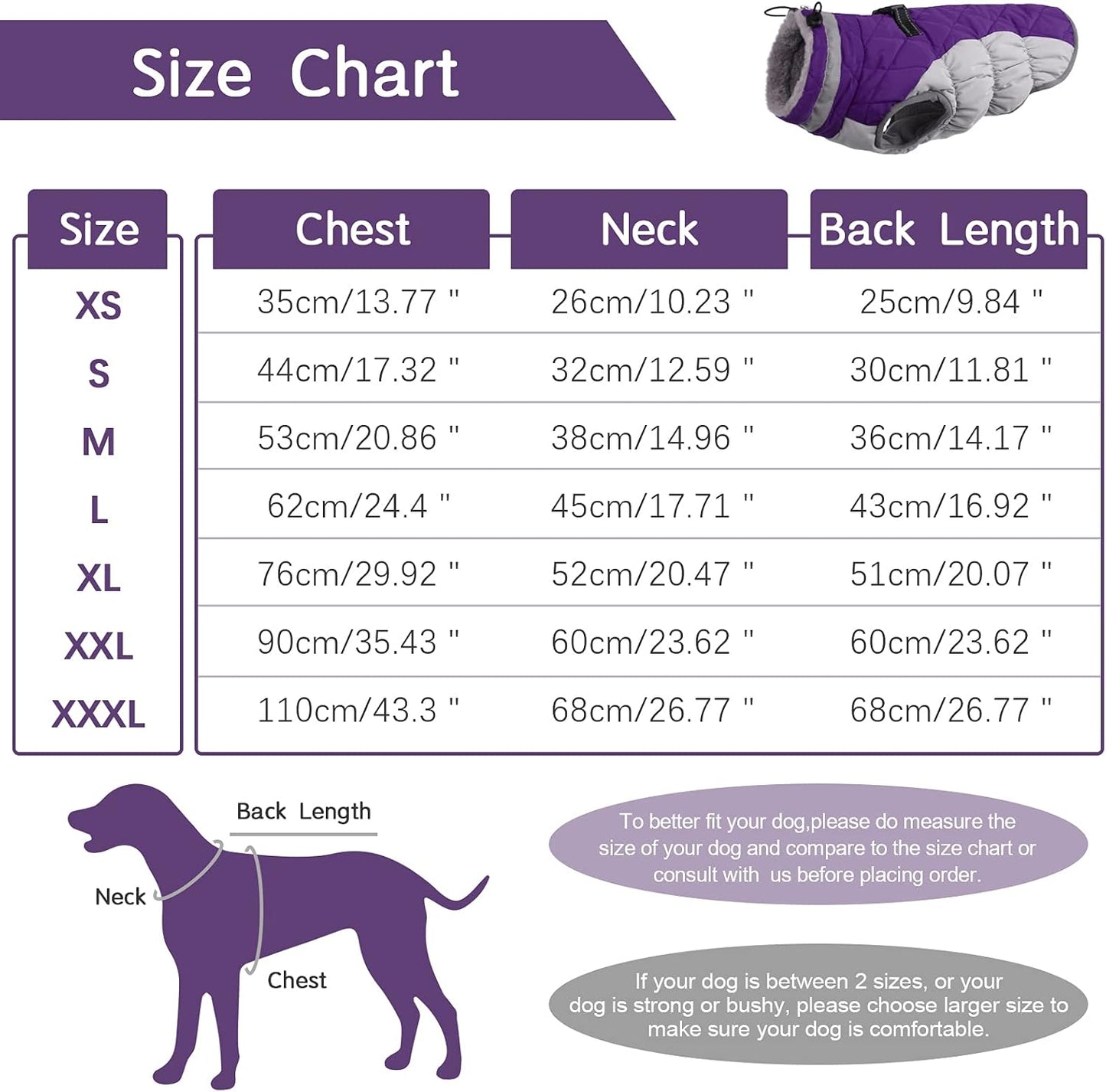 BowLift | SafeWalk Winter Harness Jacket – Waterproof dog jacket with reflection and fleece lining