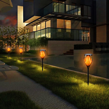 LZINA™ | Solar-Tiki-Torches | Solar-Torch Light with Flickering Flame