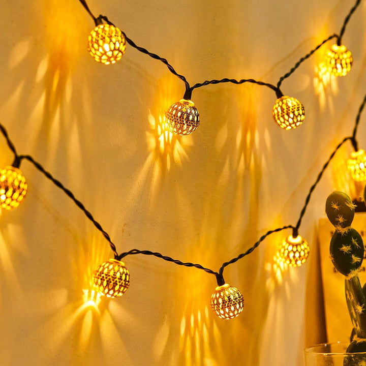 LZINA™ | Moroccan Style Waterproof Solar String Lights - SunGlow Strings