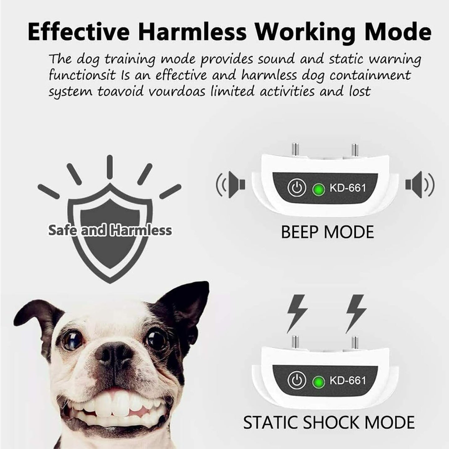 BowLift | Wireless Dog Fence Collar System | Waterproof, Rechargeable & Ideal for Home Training and Outdoor Adventures