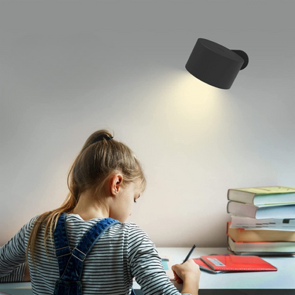 BowLift Wireless LED Wall Lights – Rechargeable Battery, Wall-Mounted with 360° Rotatable Magnetic Ball, 3 Color Temperatures & 3 Brightness Levels, Ideal for Study, Reading, and Nightstands
