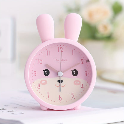 LZINA™ | Children's Alarm Clock with Night Light – Quiet, Rabbit Pattern & Compact Design