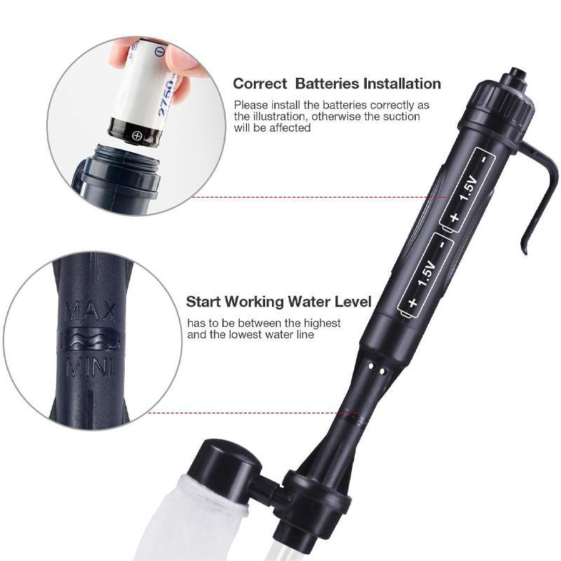 LZINA™ | Automatic water changer for fish tank electric sand washer