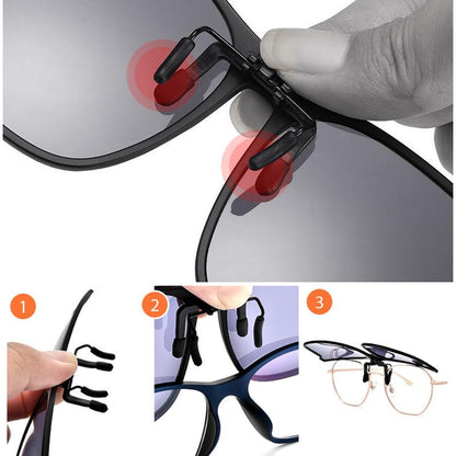 LZINA™ | New polarized clip-on flip-up sunglasses