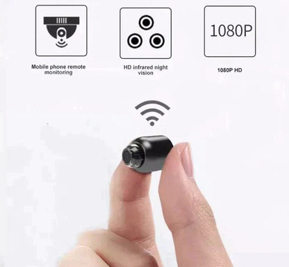 BowLift | 2-Pack Mini WiFi Security Camera | 1080P HD, 140° Wide-Angle, Night Vision, Motion Detection (32GB SD Included)