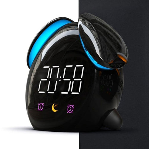 LZINA™ | Digital Rechargeable Alarm Clock, with Colorful Light, Night Light, Clear Time Display, Multiple Ringtones & Modes