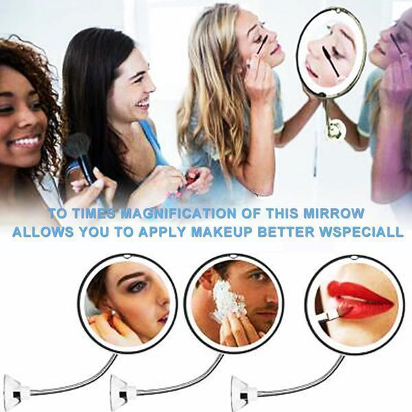 BowLift | 10x magnification LED illuminated makeup mirror