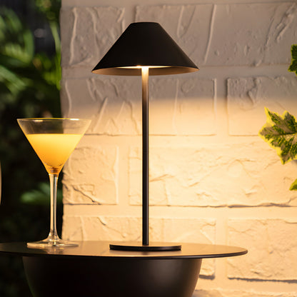 LZINA™ | Sleek Minimalist Dimmable Touch Table Lamp — Waterproof, Rechargeable, with Color Options
