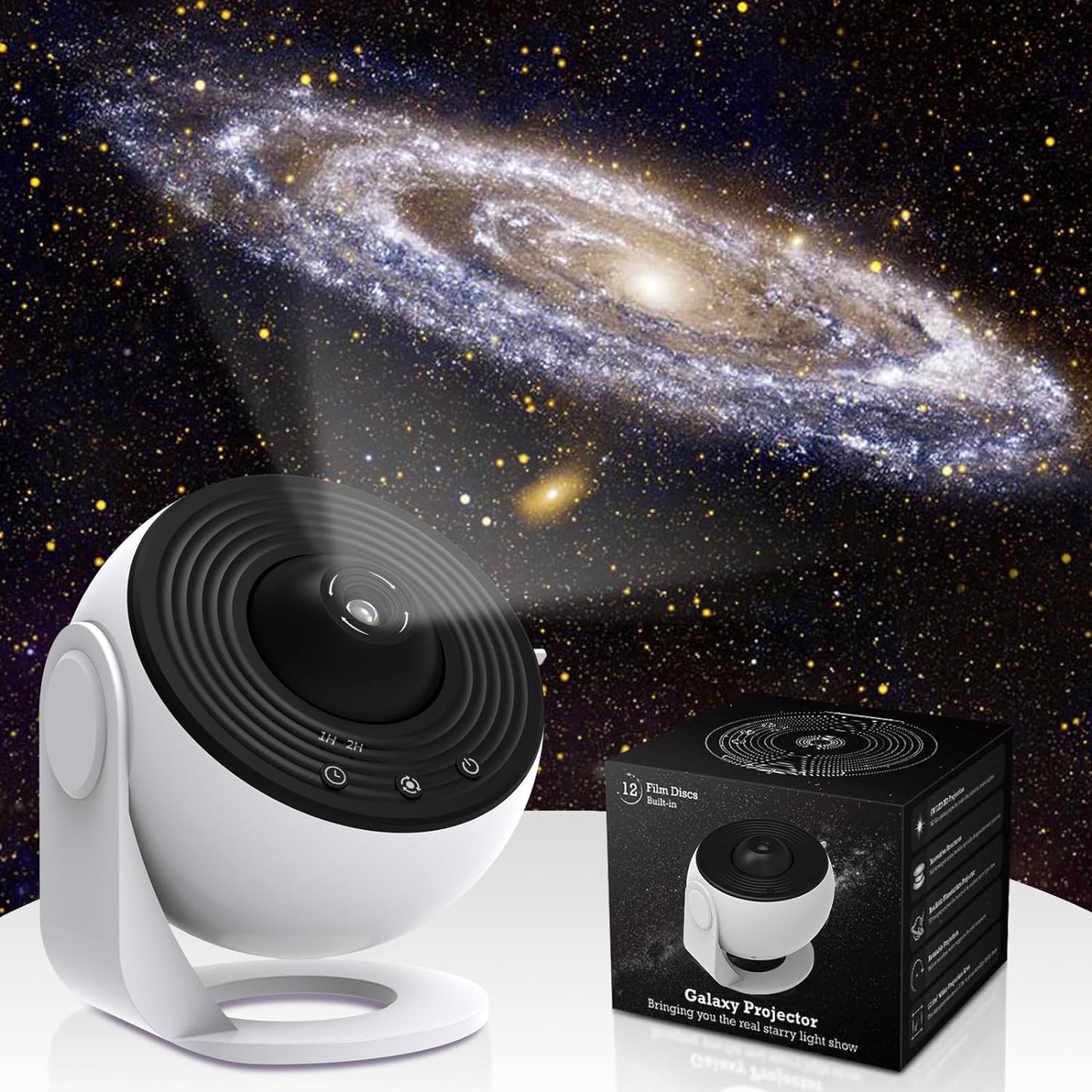 BowLift 360° Planetarium Projector — Immersive Night Sky Experience for Deep Relaxation & Stress Relief