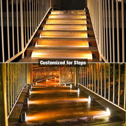 LZINA™ | Waterproof Solar LED Stair Lighting - Outdoor Lighting for Stairs, Paths, and Terraces